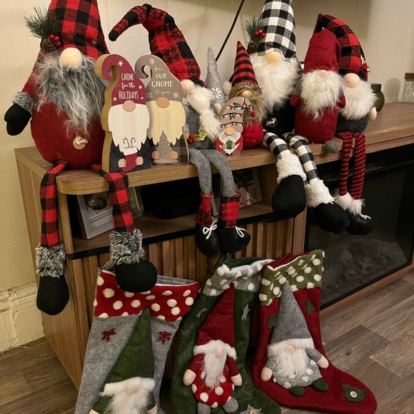 Holiday Festive Gnome Decor Set - Red,Green, Black 15 items - Picture 2 of 4